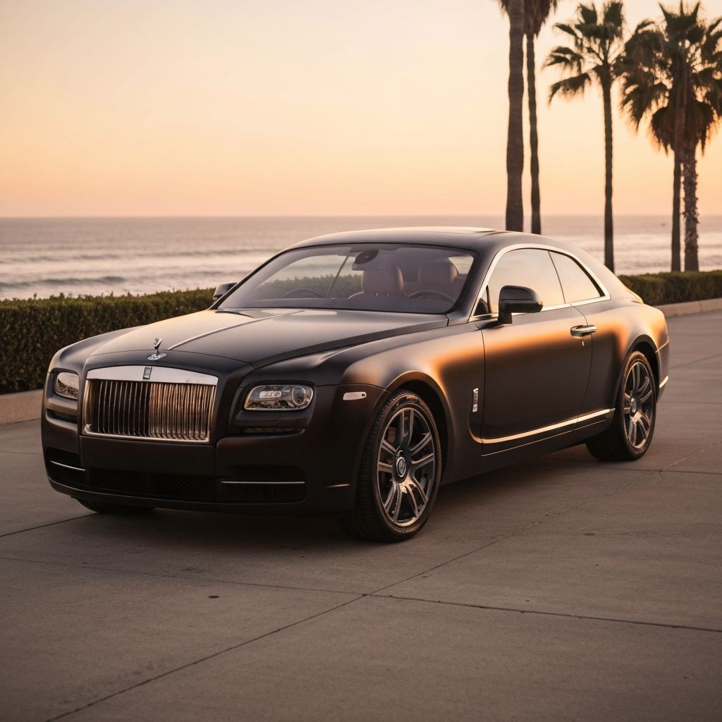 Luxury car with flawless detailing finish